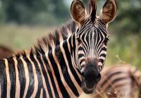 Ruanda zebra close