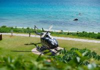 Raffles seychelles helicoptero
