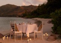 Raffles seychelles jantar romantico