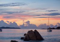 Raffles seychelles vista do por do sol