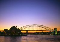 sunset sydney harbour