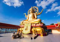 Templo de buda grande na ilha de koh samui