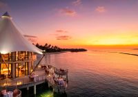 The nautilus maldives restaurante zeytoun por do sol