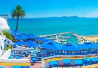 Vista cênica de Sidi Bou Said - Tunísia.