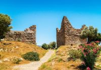 Portões do sítio histórico de Myndos, antiga cidade de Halikarnassos - Bodrum, Turquia