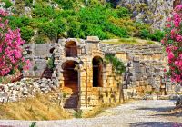 Atração turística, Ruínas Hierapolis, Pamukkale, Turquia Turismo