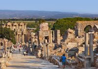 Ponto turístico, Ruínas antigas Éfeso, Viagem Turquia