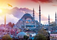 Vista da Mesquia Sultan Ahmed - Istambul, Turquia.