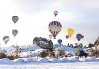 Voo balão neve Capadócia, Turquia