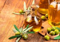 Olive oil and olive branch