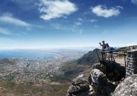 Vista panorâmica da cidade de Cape Town da Table Mountain