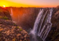 Victoria falls por do sol