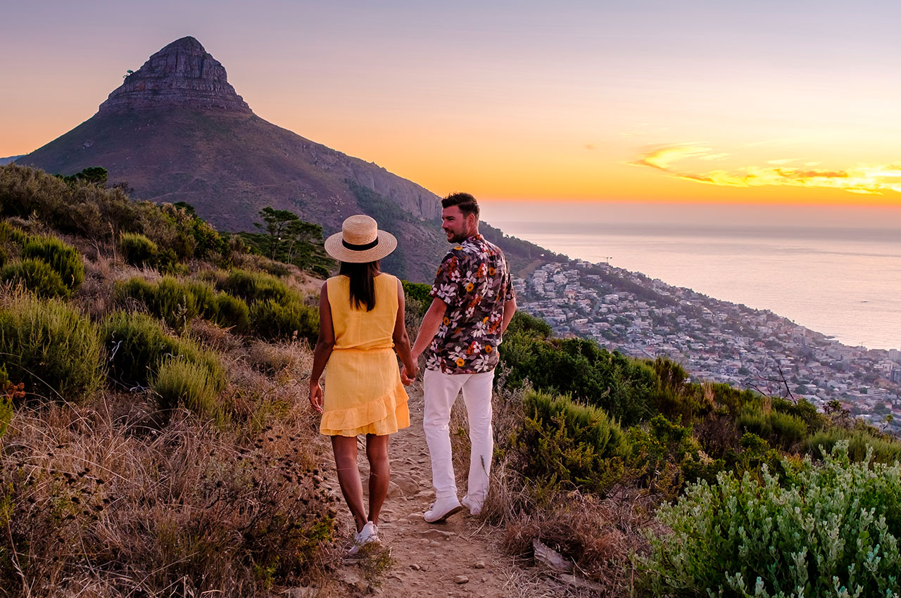 Africa do sul cape town couple romance table mountain