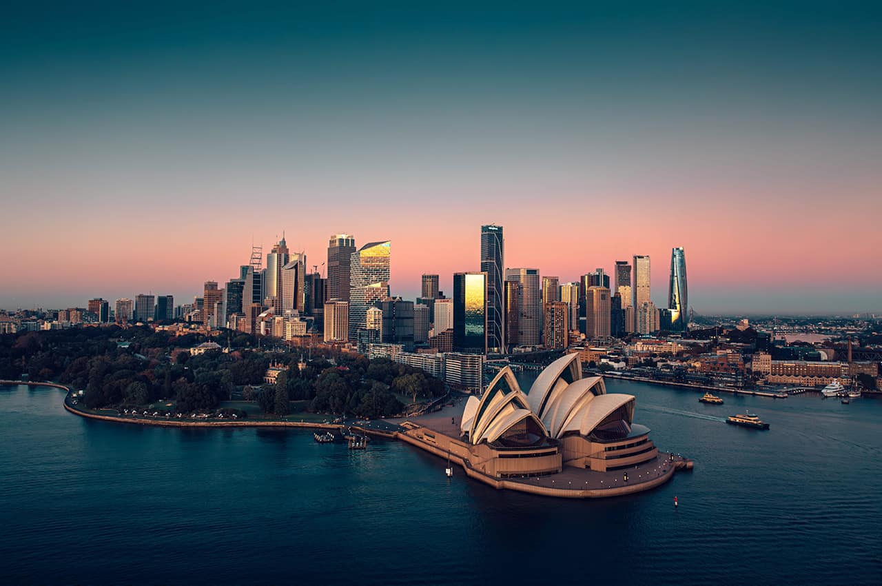 Tourism australia sydney opera house por do sol
