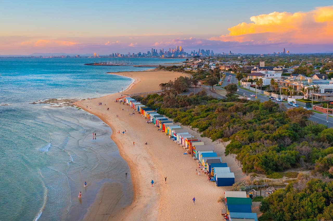 Tourism australia victoria melbourne brighton beach