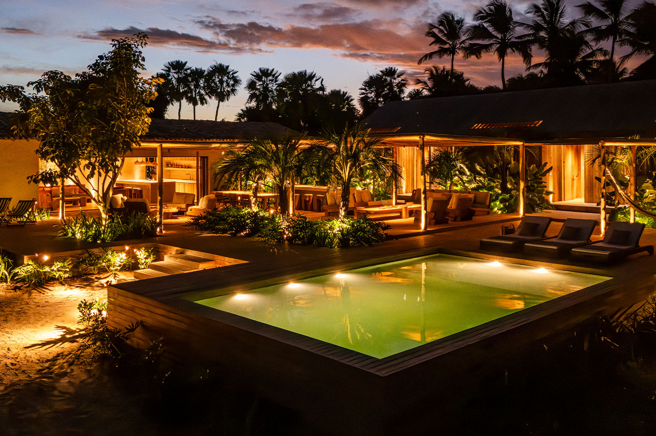 Casa daia ceara brasil drone lusco fusco paisagem