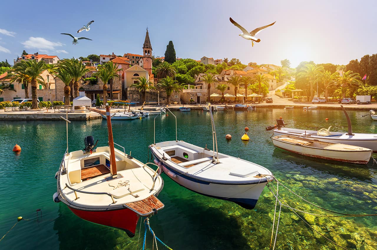 Splitska village brac island croacia