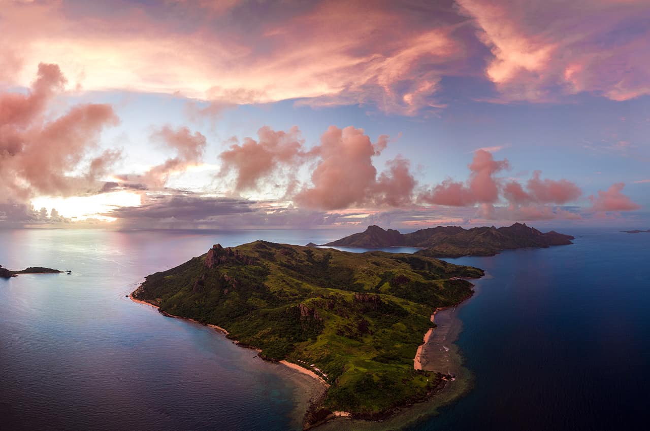 Vista aérea de Fiji