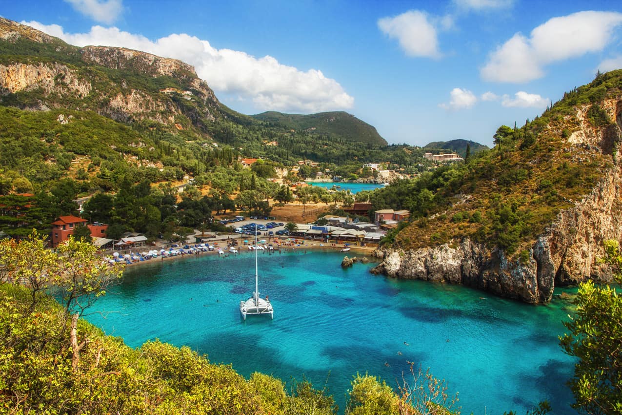Baia Paleokastritsa Corfu, Grécia