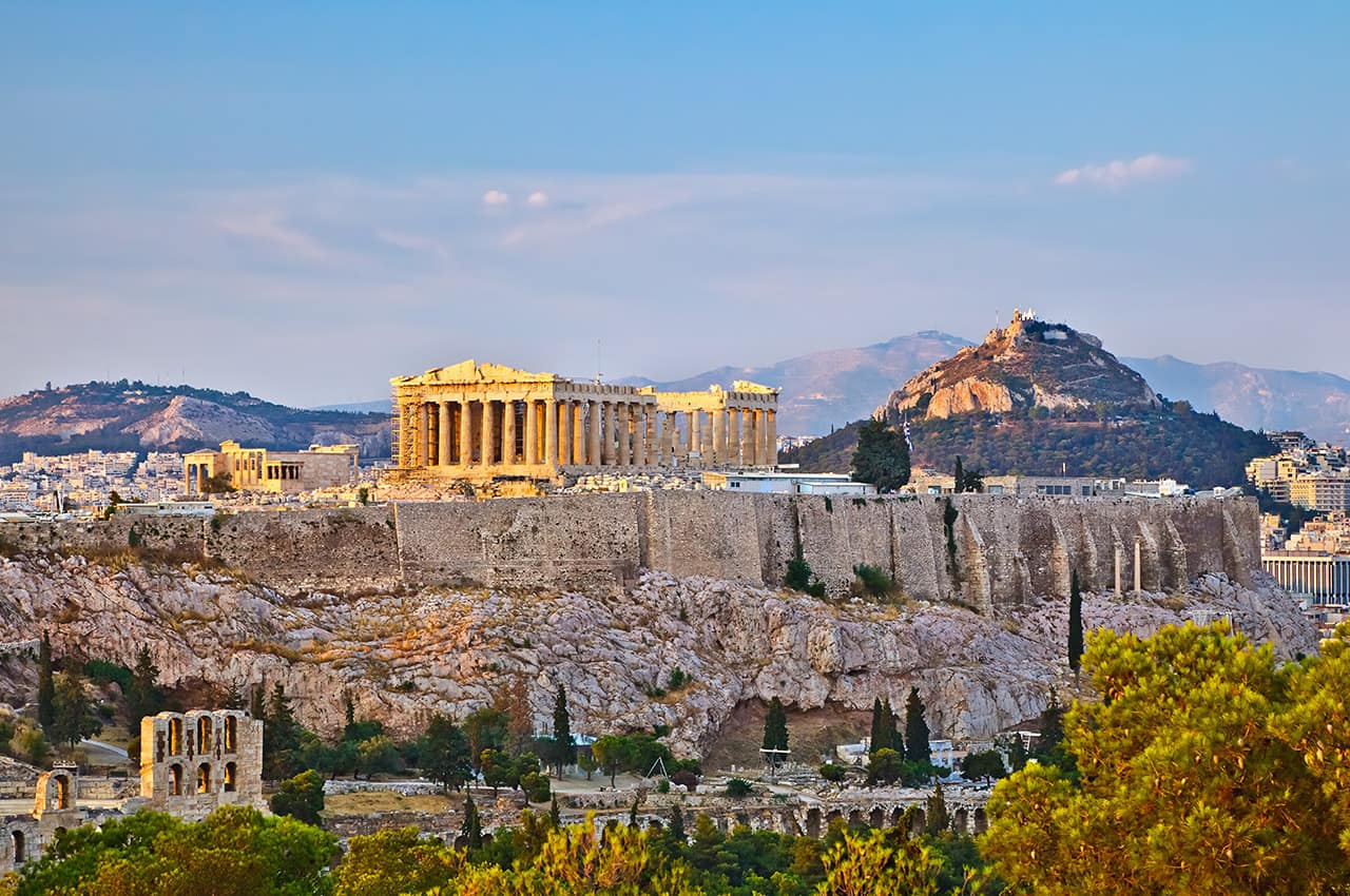 Vista do Parthenon - Atenas, Grécia.