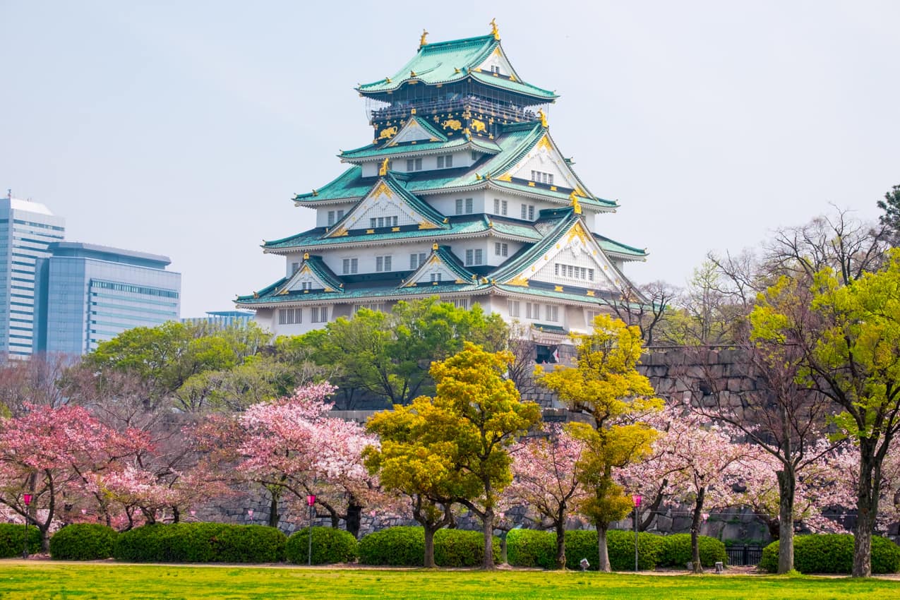 Castelo Osaka, Osaka, Viagem Japão