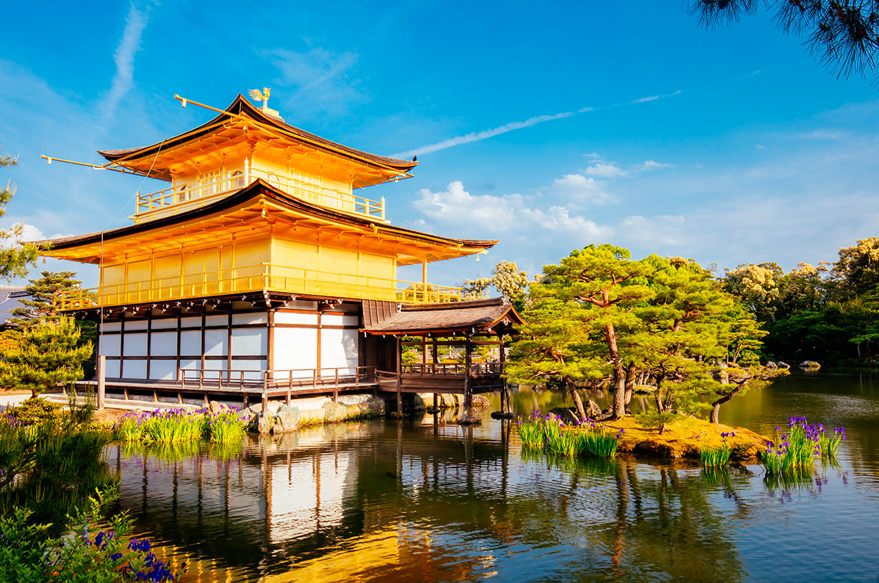 Japao quioto kinkaku ji tenplo paisagem