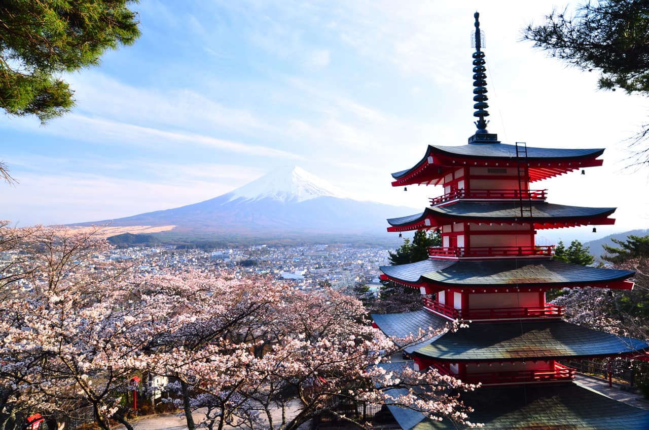 Pagoda, Monte Fuji, Pacote Japão