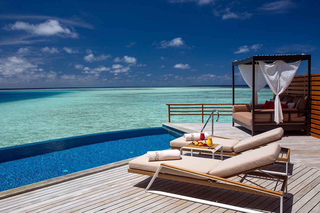 baros maldives water pool villa deck