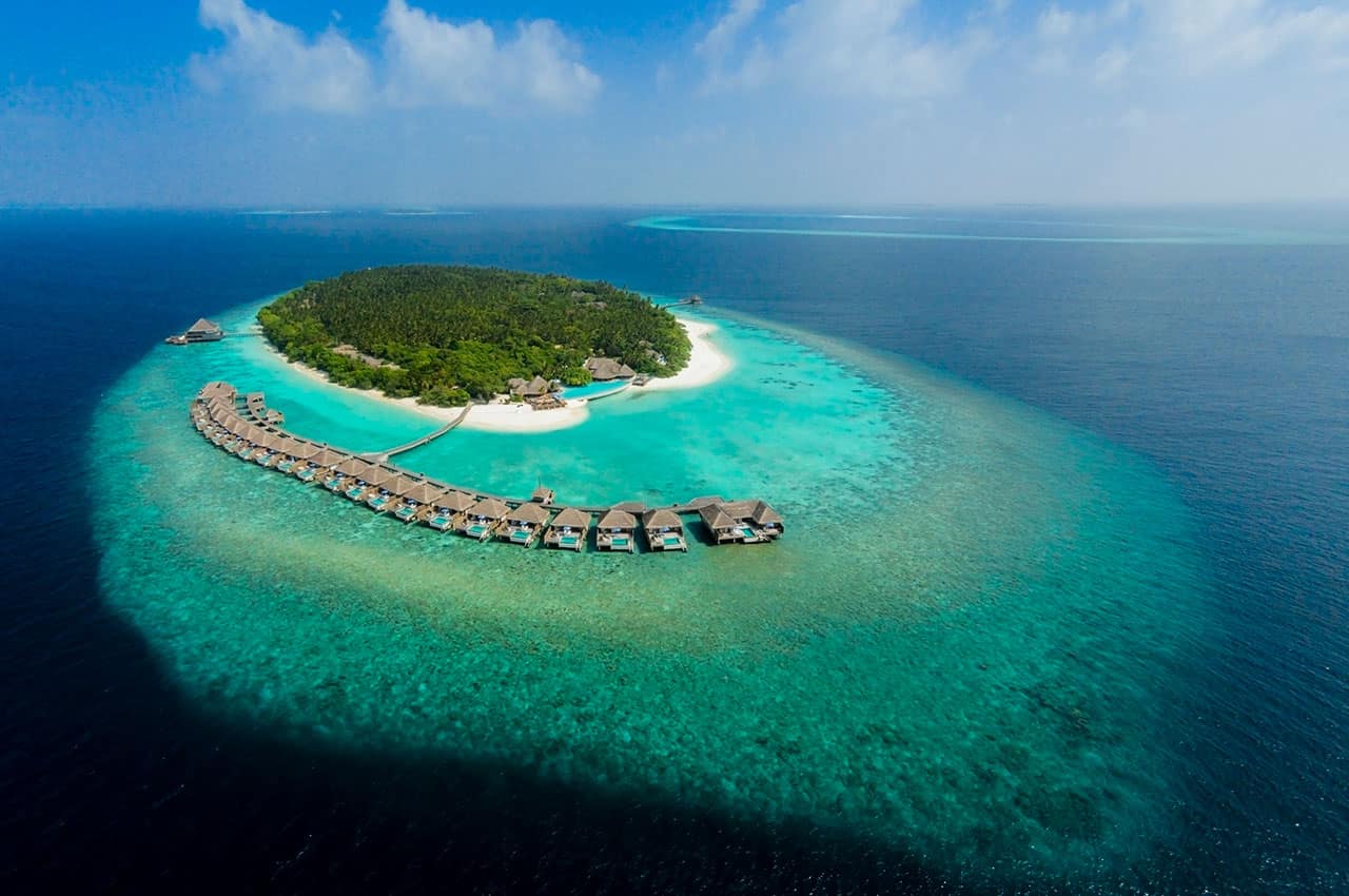 Dusit thani maldives exterior villa aerial