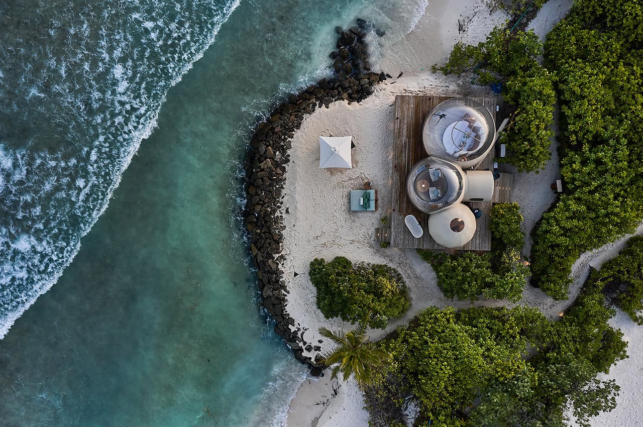 Finolhu maldives beach bubble