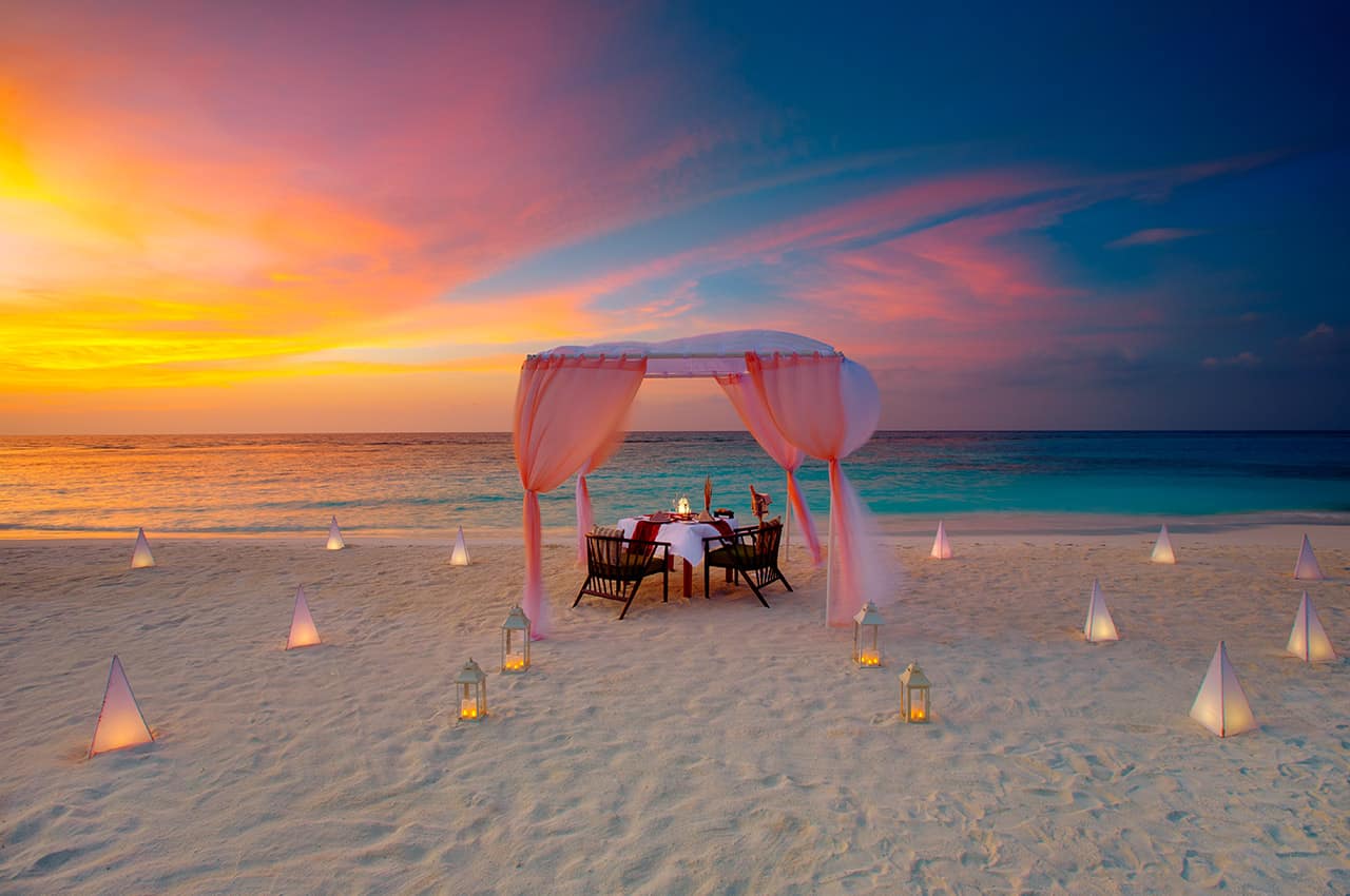 Oblu select at sangeli maldives jantar romantico
