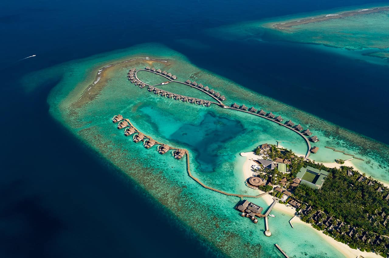 Ozen reserve bolifushi vista aerea villas