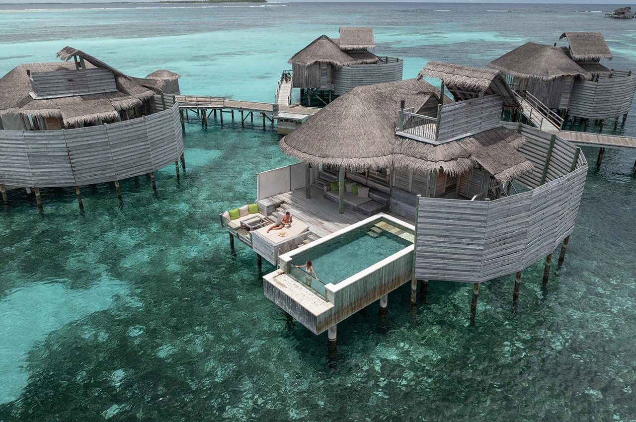 Six senses laamu laamu water villa with pool exterior