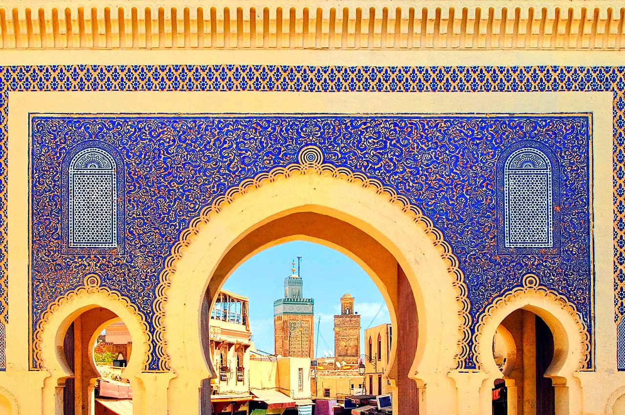 Marrocos fez gate bab boujelud vista