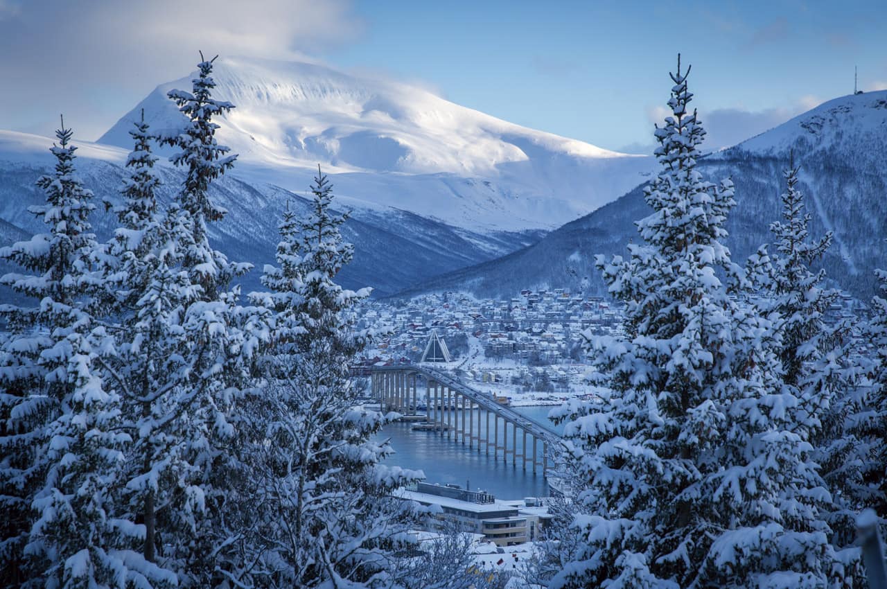 A cidade de Tromso na Noruega