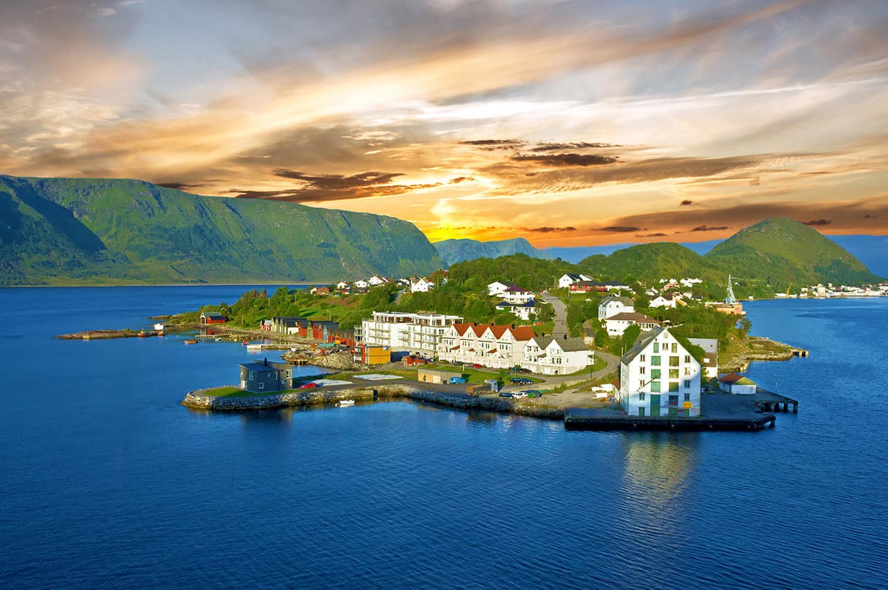 Paisagem de Alesund, Noruega