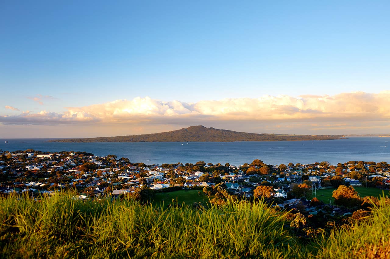Turismo auckland vista de rangitoto do monte victoria