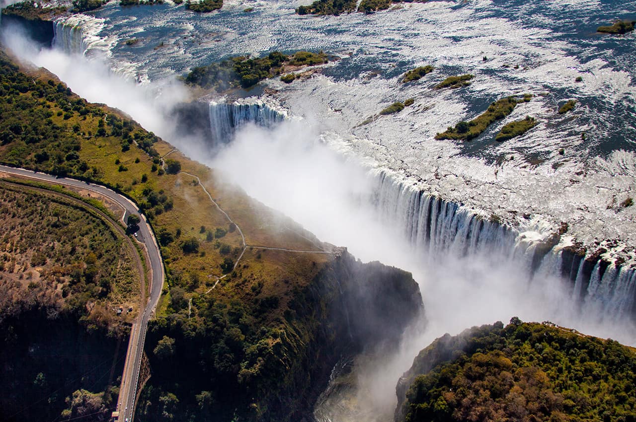 Victoria falls vista aerea