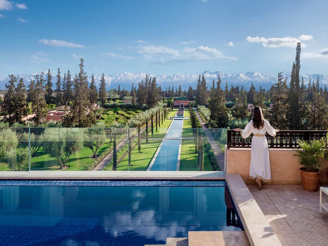 Marrocos marrakech oberoi piscina vista