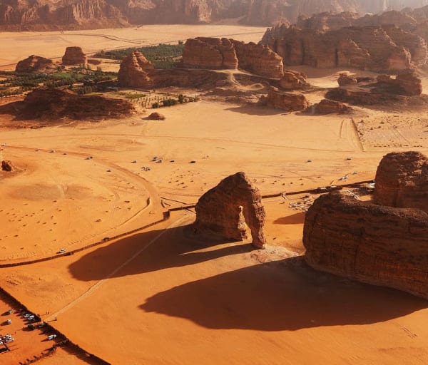 Elephant rock jabal alfil in al ula saudi arabia