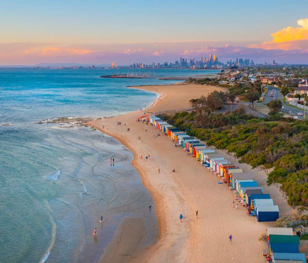 Tourism australia victoria melbourne brighton beach