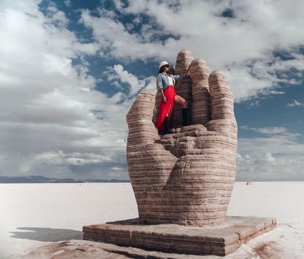 Bolivia salar de uyuni escultura