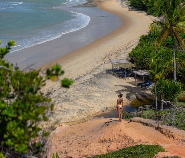 Ponta da juacema bahia caraiva vista pedra hospede