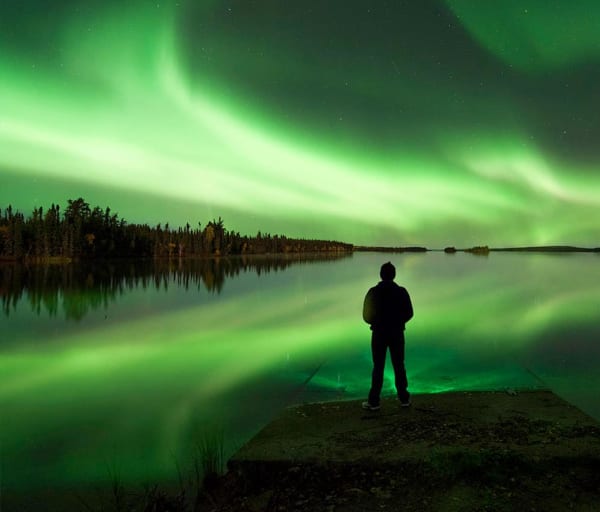 Canada aurora boreal lago