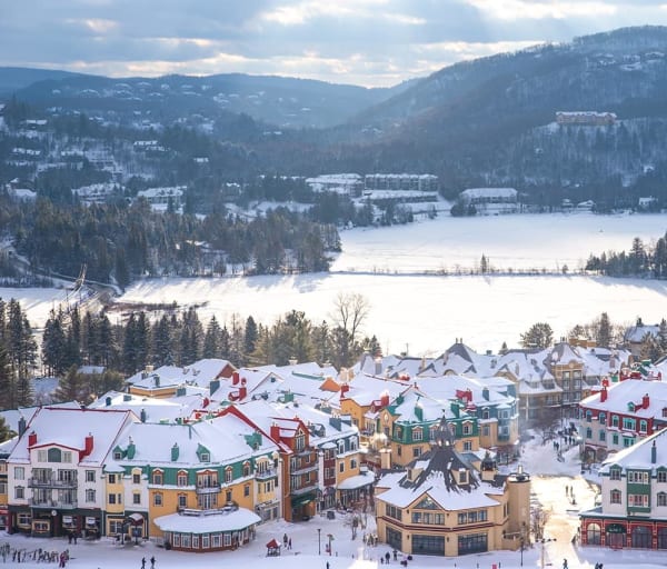 Canada tremblant vista cidade neve