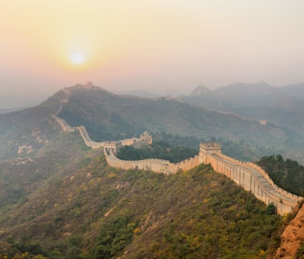 Vista aérea Grande Muralha China