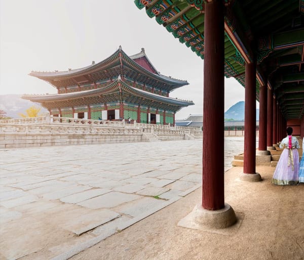 Coreiadosul seoul palacio gyeongbokgung hanbok