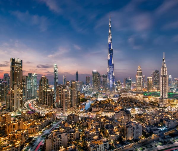 Det visit dubai burj al khalifa vista aerea