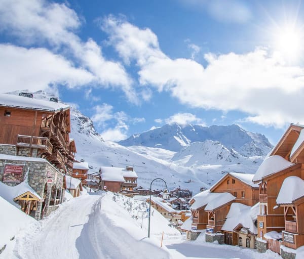 Franca val thorens vila sob neve