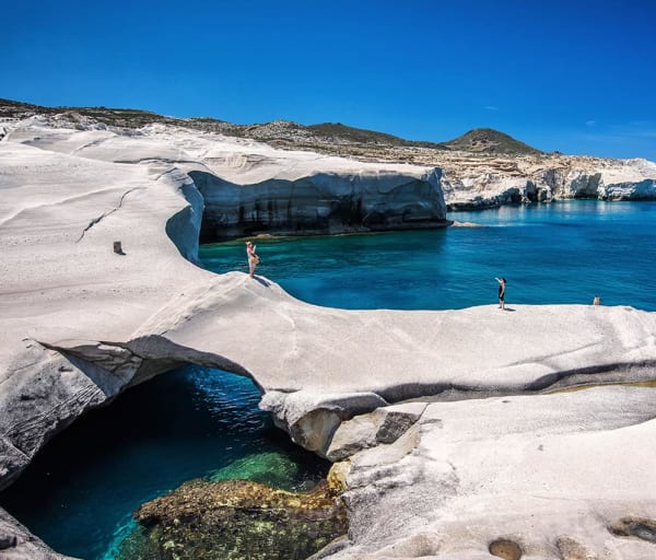 Praia Sarakiniko - Milos, Grécia.